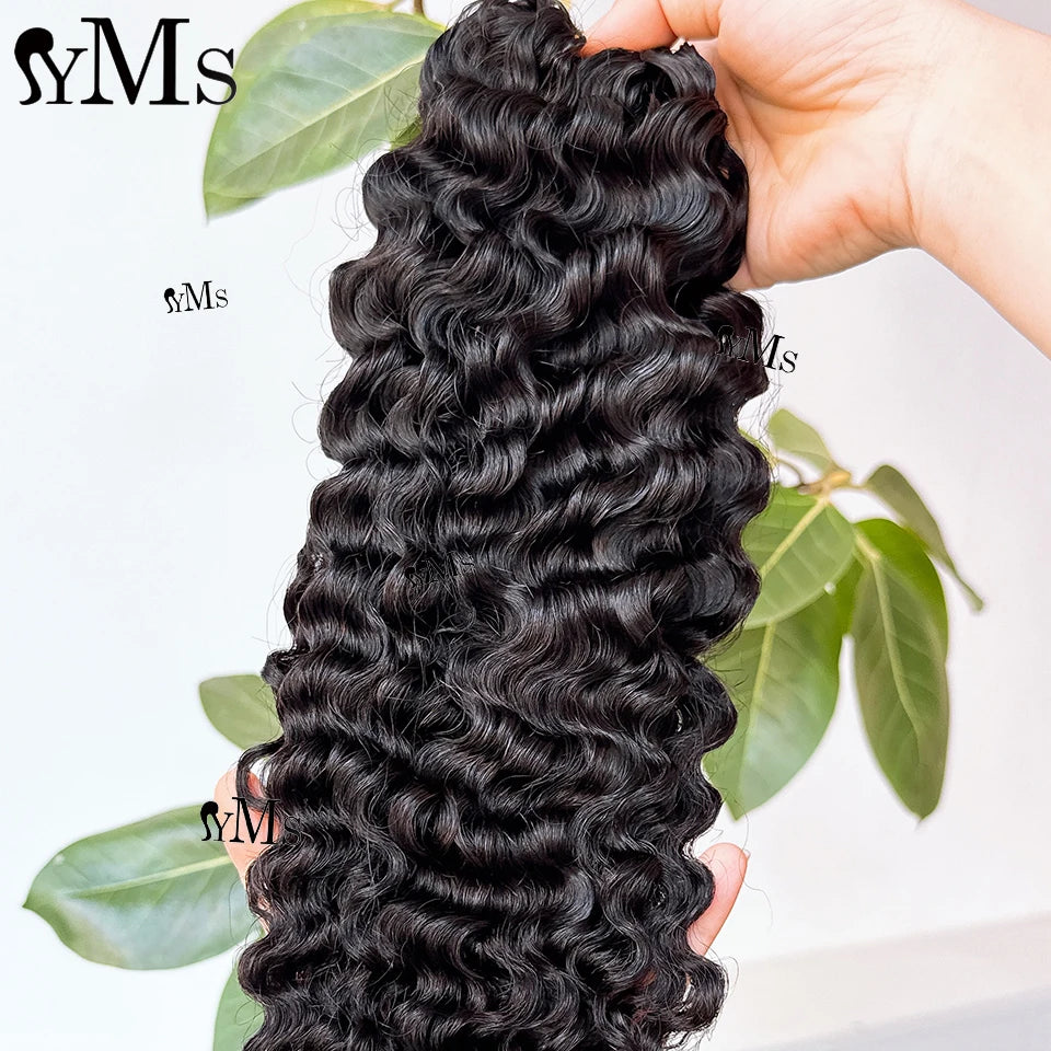 Burmese Curly Crochet Human Hair YMS Hair Invisible Burmese Curly Miracle Knots Braid Crochet Feather Human Hair For Braiding