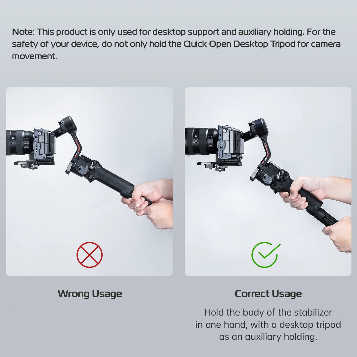Ulanzi FALCAM TreeRoot Quick Release Desktop Tripod Portable Mini Tripod Handle for DJI Ronin Stabilizer F38 Quick Release Mount