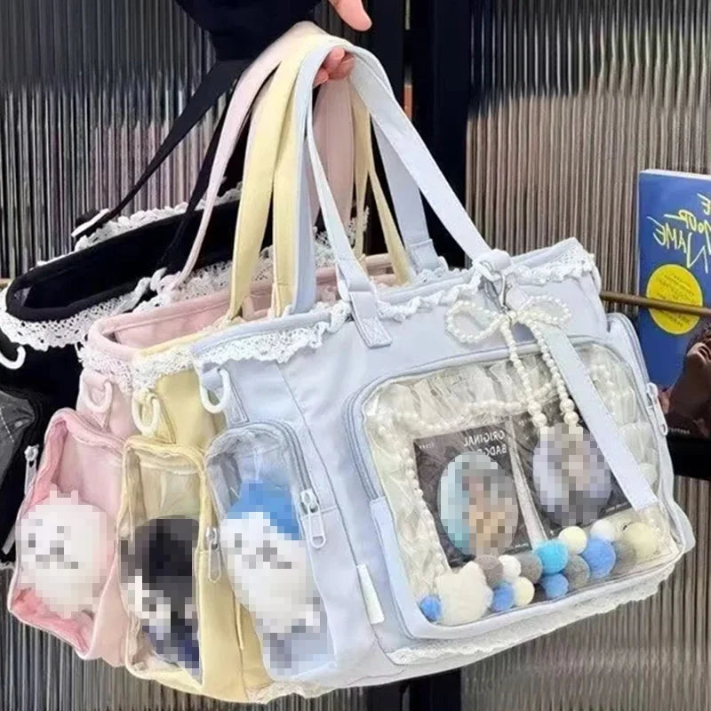 Large Capacity Ita Bag Anime Two-dimension Lolita Tote Bag Clear Window Crossbody Shoulder Bag Handbag Gift For Friends