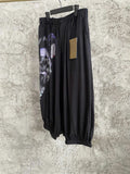 TOP-YAMAMOTO original portrait print asymmetrical loose wide-leg pants Design sense culottes Loose pants