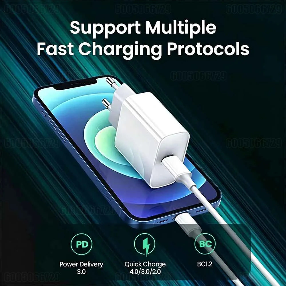 Original 40W Fast Charger Type C Adapter For iPhone 18 Pro Max 17 Pro Max Duo 17 Air 15 14 13 12 16 Pro Max USB C Charging Cable