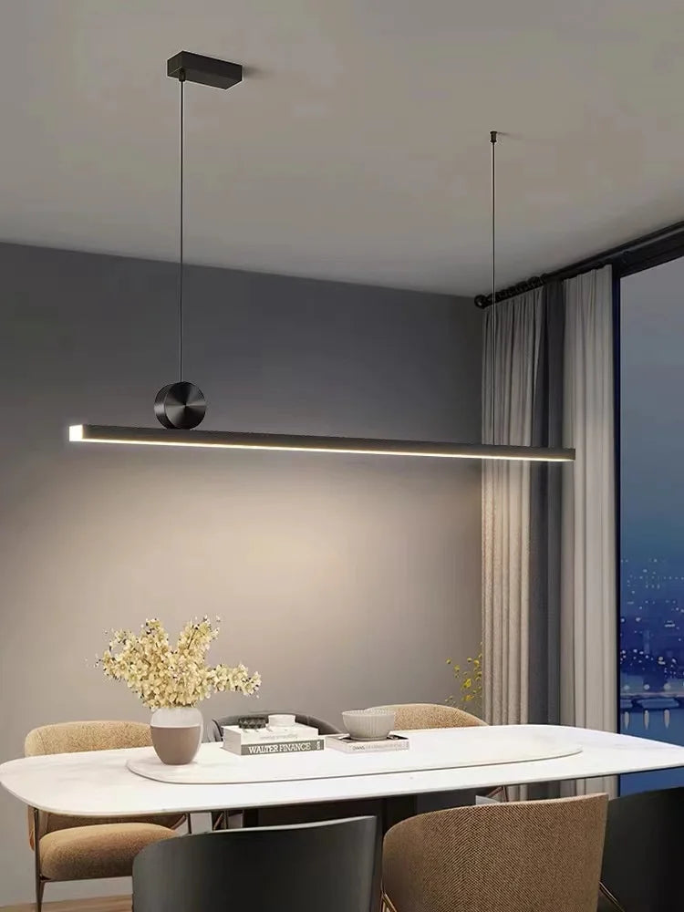 LED Restaurant Chandelier Modern Minimalist Kitchen Ceiling Light Dining Table Pendent Lamp Bar Pendant Light Indoor Lighting