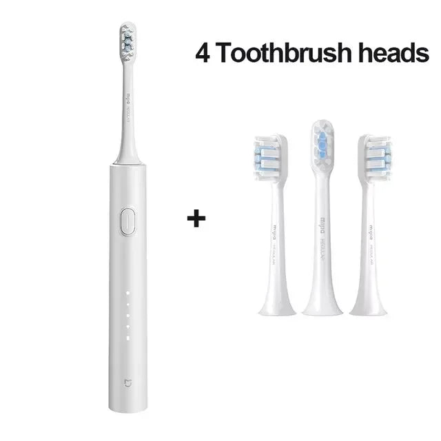 Mijia Sonic Electric Toothbrush T302 3colors 4 Brush Heads IPX8 Water Proof 360° Wireless Charging 4 Modes Cleaning Teeth