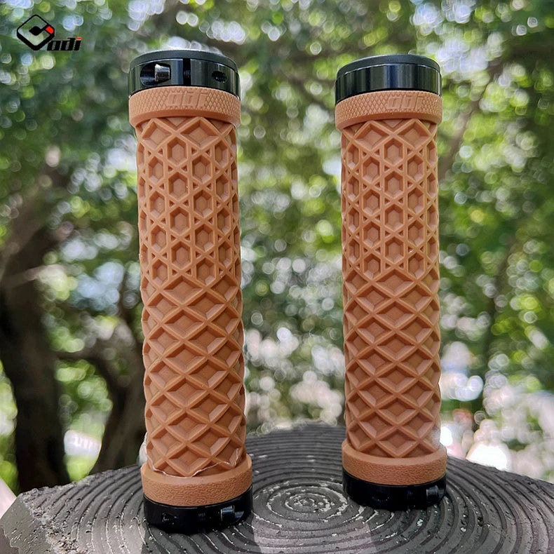 ODI Van Bicycle Handlebar Grips sillicone Lock-On Anti-slip Shock Absorption MTB Double Lock Ring for BMX Folding Bike Parts