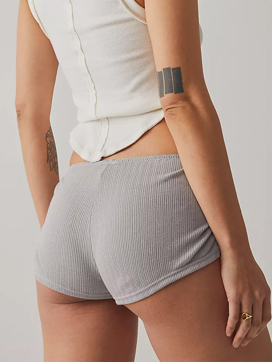 Y2k Womens Sexy Low Waist Side Slit Rose Garden Micro PJ Shorts Free People Cute Mini Pajama Shorts FP Loungewear