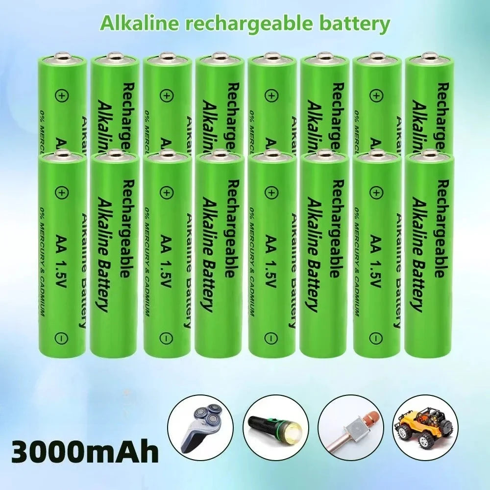1.5V AA 3000mAh High Capacity Rechargeable Batteries Long Lasting for Toy Camera Remote Flashlight Wireless Mouse