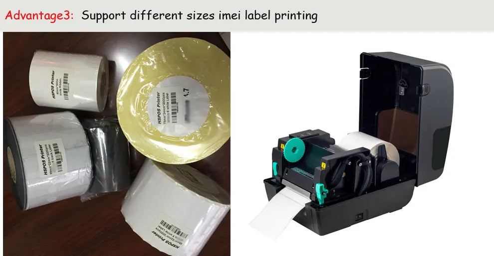 2026 300DPI Thermal Transfer Label Sticker Printer 4inch 110MM Washing Care Label Printer For Clothing Store