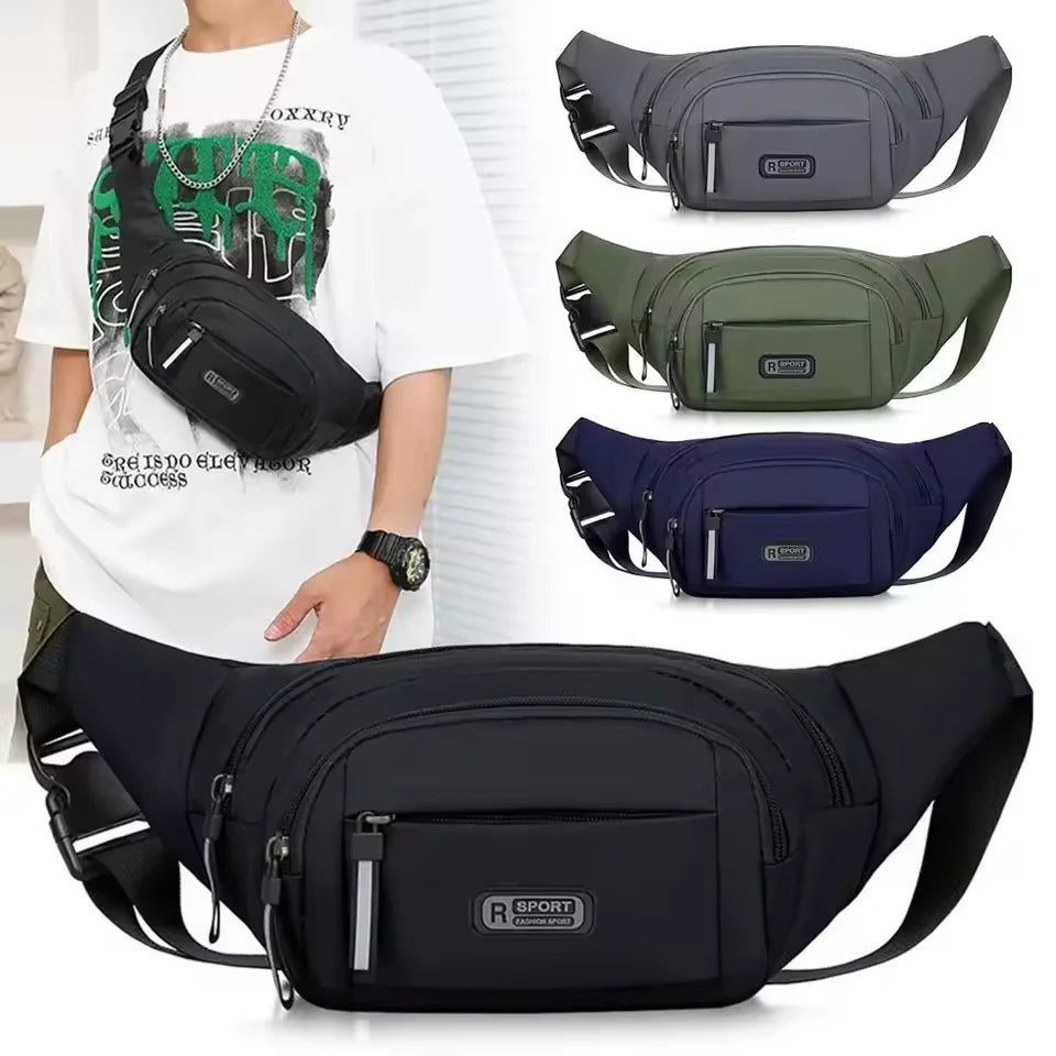 Crossbody Bag Outdoor Sports Multi Functional Waterproof Waist Bag Canvas Fit Mobile Waist Bag With Large Capacity For Men Women