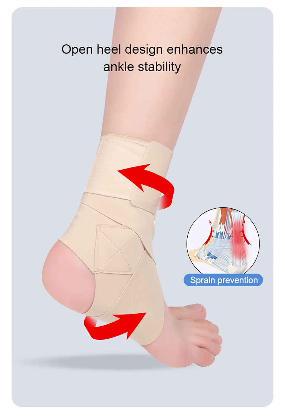 GOBYGO 1Pcs Ultra-thin High Elastic Ankle Sprain Recovery Immobilization Anti-fracture Ankle Strain Protection Sleeve Men Women