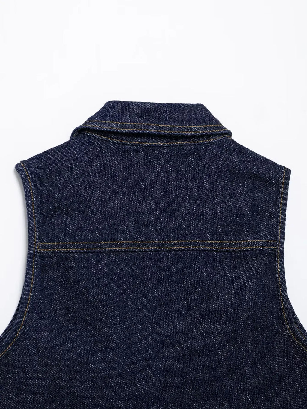 HH Women Turn-down Collar Single-breasted Sleeveless Denim Vest Top+High Waist Pocket Zipper Belt Flared Jeans 2 Piece Set