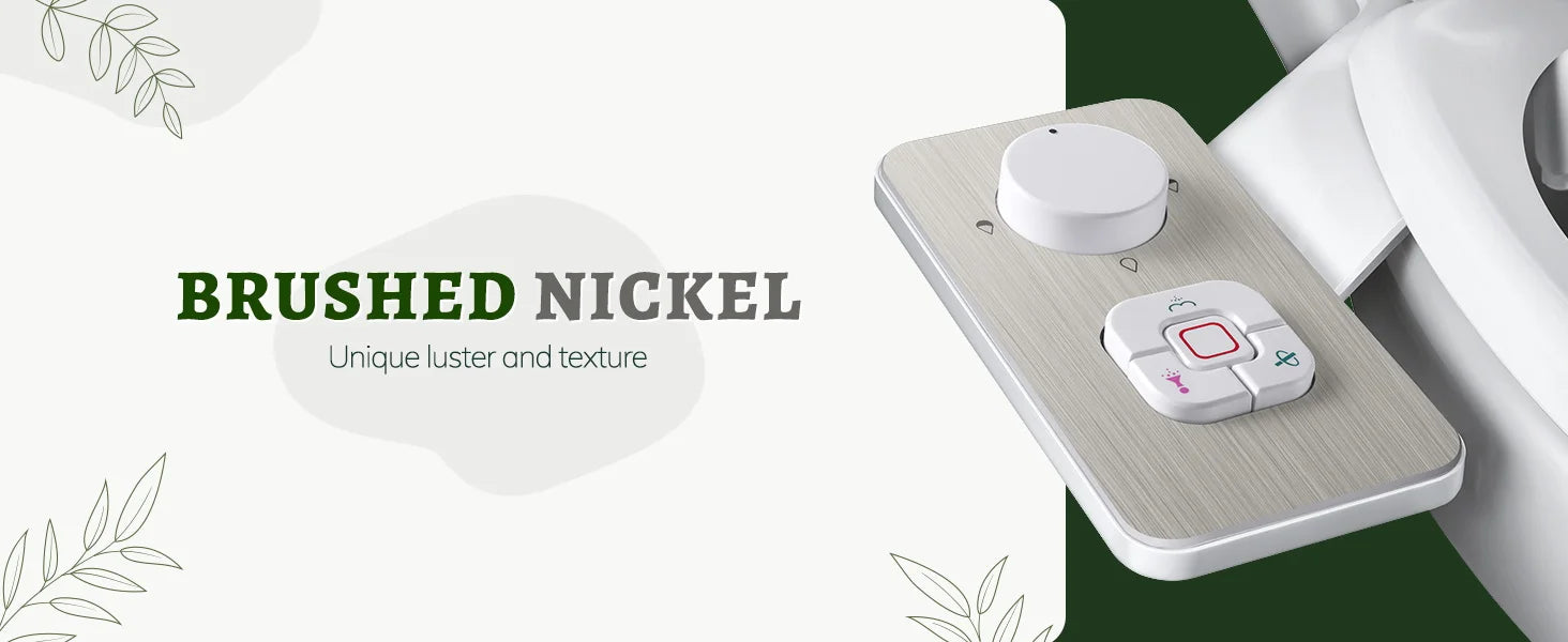 Bidet Toilet Seat Attachment Ultra-thin Non-electric Self-cleaning Dual Nozzles Frontal & Rear Wash Cold Water Personal Hygiene