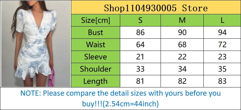 Women Chic Floral Print Bodycon Dress Holiday v-neck Pleated Patchwork Flared Sleeve Ruffle 2026 Summer Casual Latest Vestidos