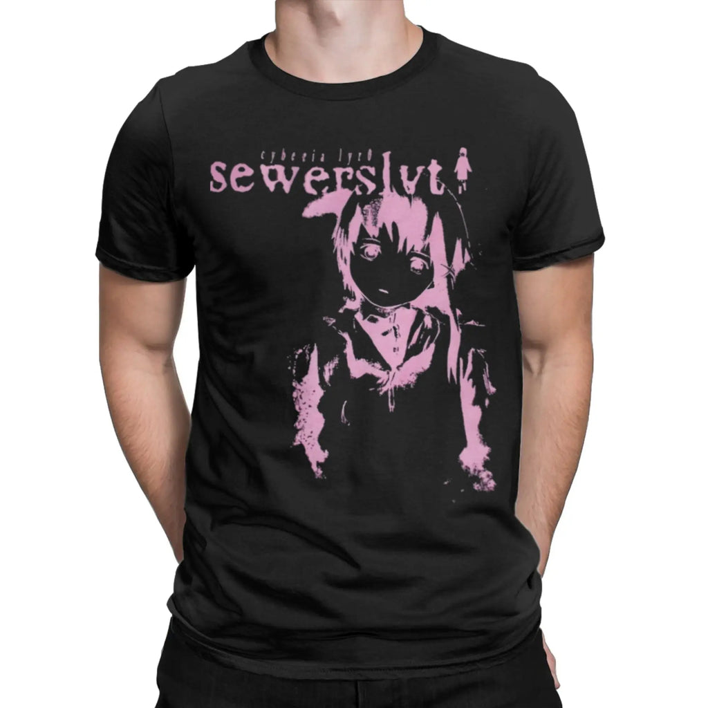 Vintage Sewerslvt Schizofrenia SPECIAL  FOR SEWERSLVT LOVERS T-Shirt for Men Crew Neck Pure Cotton T Shirt Tee Shirt Clothing