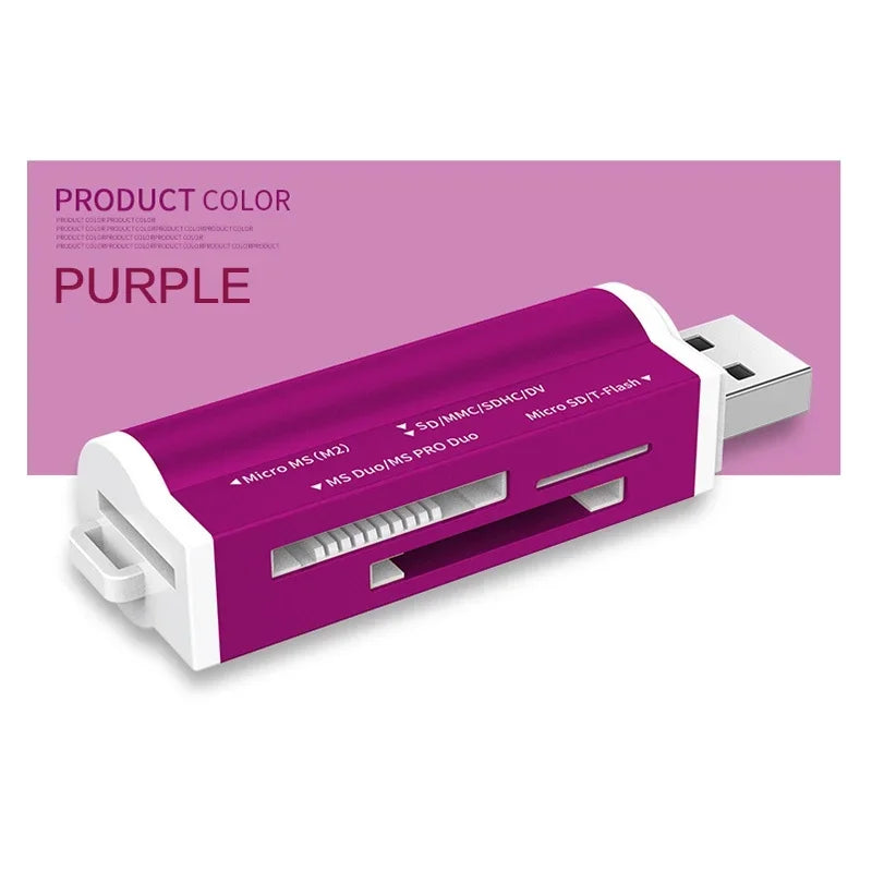 High Speed USB 2 0 Card Reader for Micro SD SDHC TF MMC MS PRO DUO M2 Memory Stick All in One Multi Slot Adapter for PC Laptop
