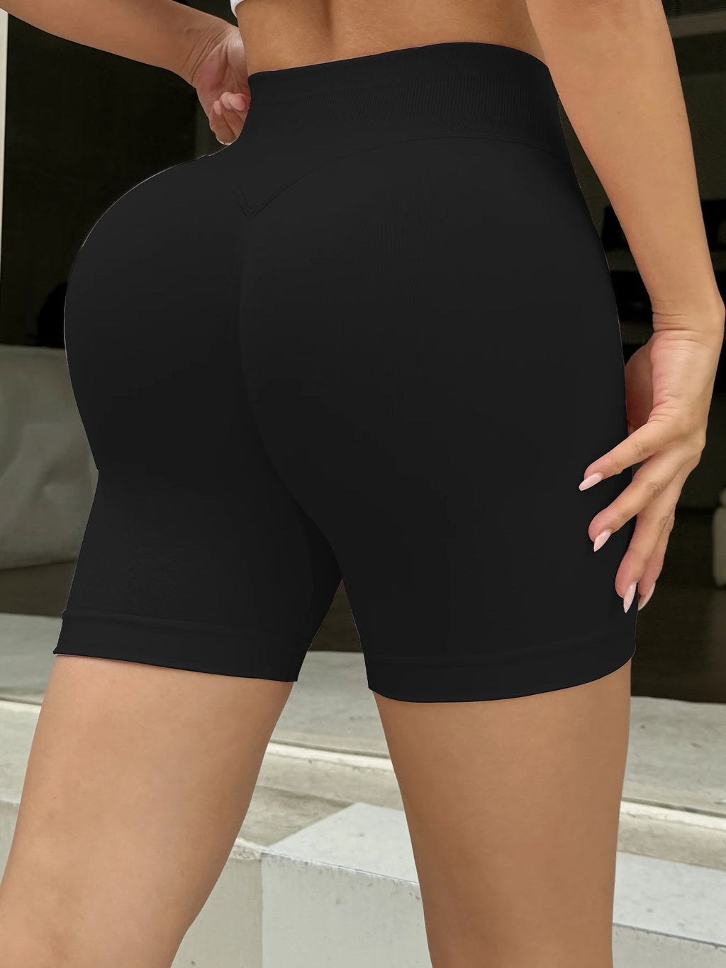 Summer Women Sexy Seamless Fitness Sports Biker Shorts Low Waist Gym Short Workout Scrunch Butt Yoga Leggings
