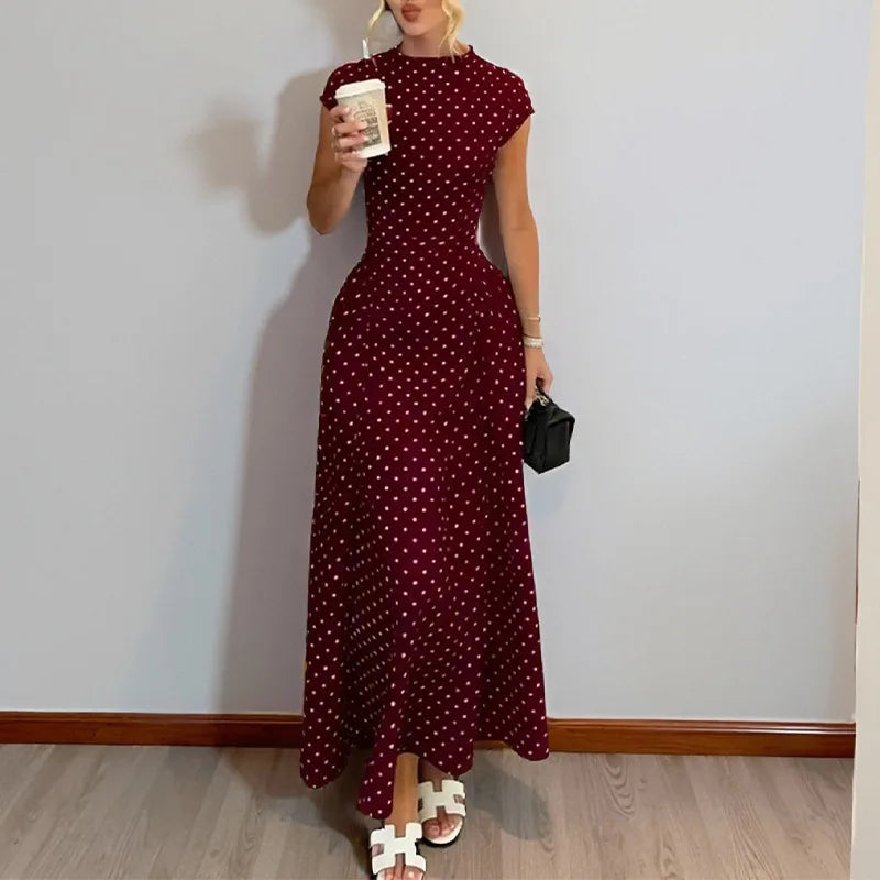 Elegant Pure Color Backless Slimming Dress Summer 2026 New Arrival Women's Fashion High Waist Floor Length No Sleeve