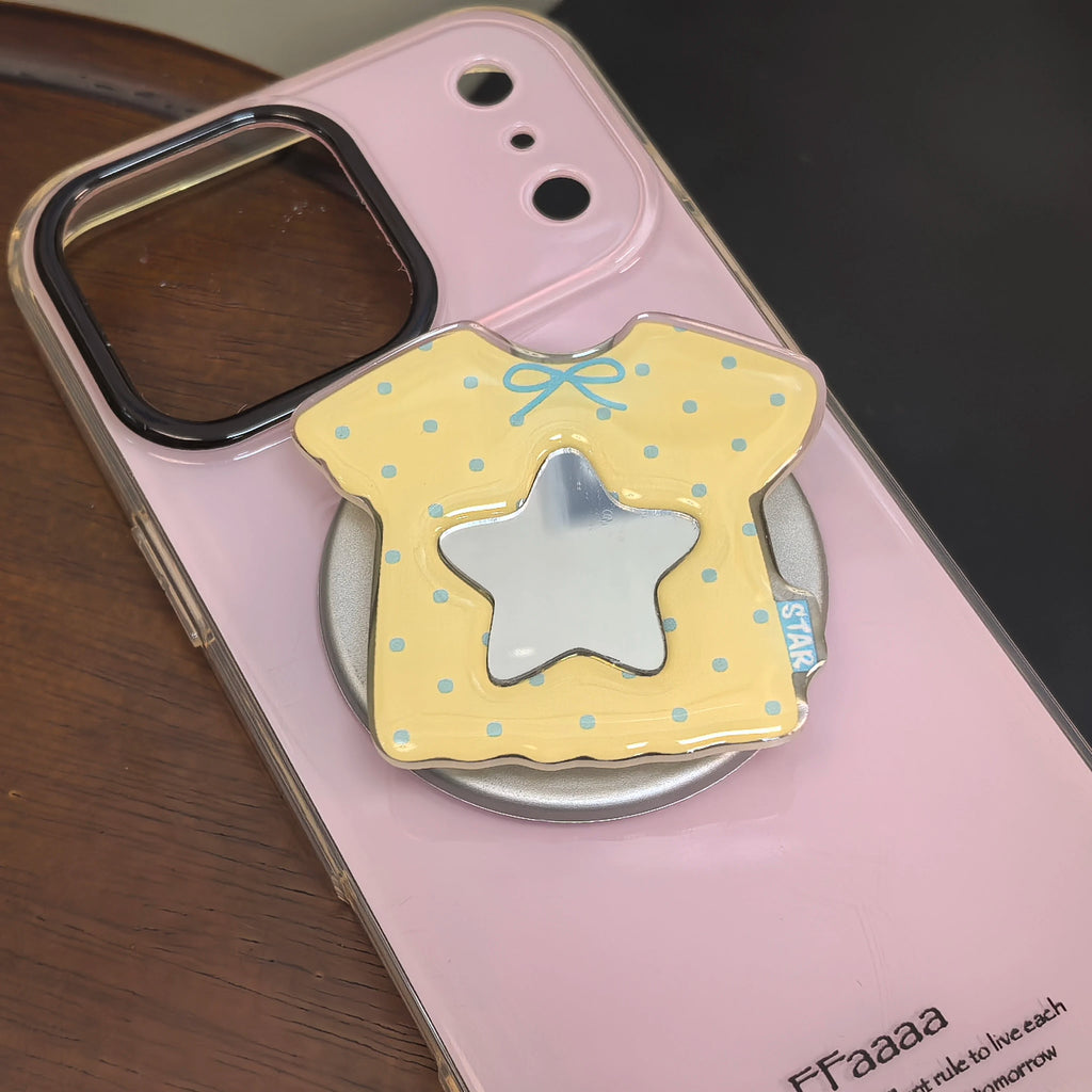 Korean Hello Kitty Makeup Mirror For MagSafe Magnetic Bracket Phone Grip Tok Griptok For iPhone 18 17 Accessories Bracket Ring