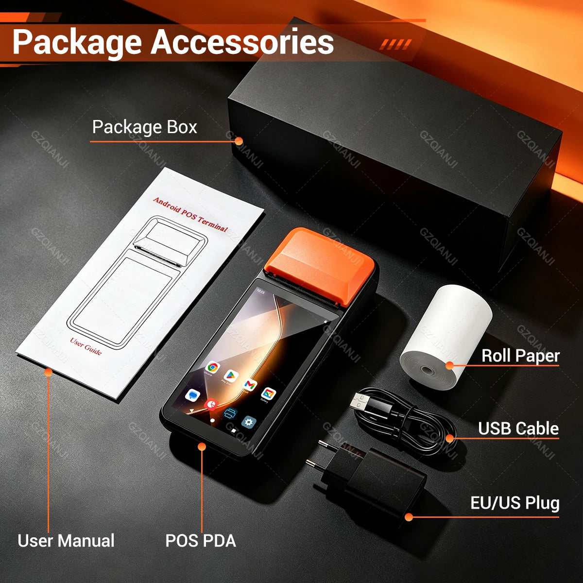 Android 13 Handheld Terminal POS PDA Printer All in one Portable 58mm Thermal Receipt Printer 4G Bluetooth Ticket Bill POS PDA