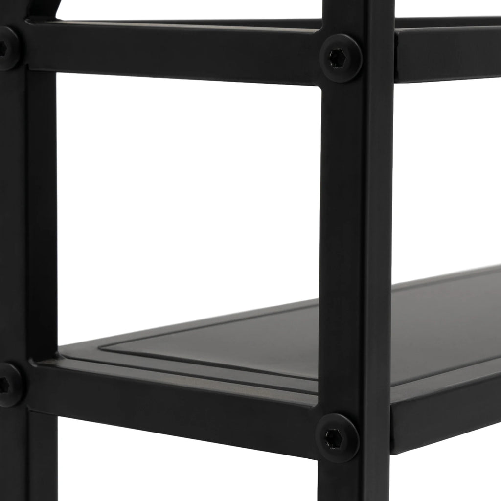 Wall Mounted Wine Rack Glass Holder 12 Bottles 7 Goblet Metal Shelf 2 Layer for Home Bar, 80cm Black