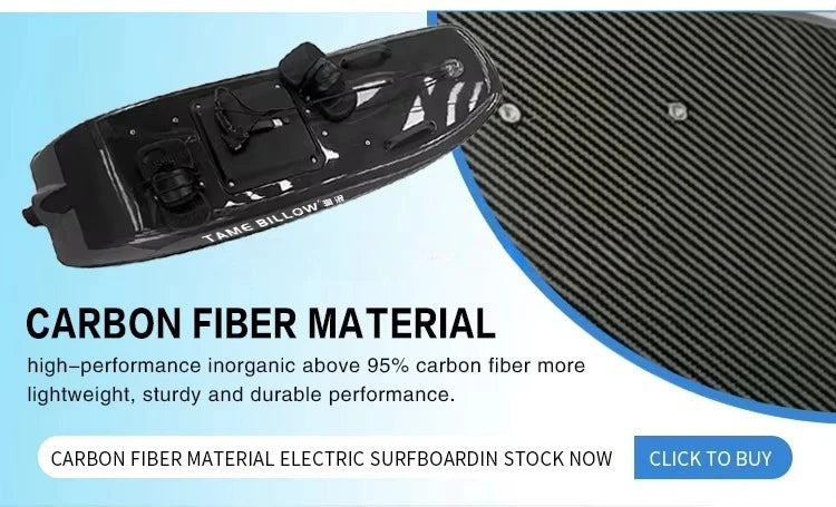 Carbon Motorized Electric Surfboard, 50km/h Fast Speed, Single Rider Max 150KG, Custom Color Offshore Water Jet Surf Equipment