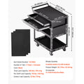 SucceBuy 5-Tier Tool Chest 2-Drawer Rolling Tool Work Cart with Locking & Pegboard Tools Storage Organizer for Garage Warehouse