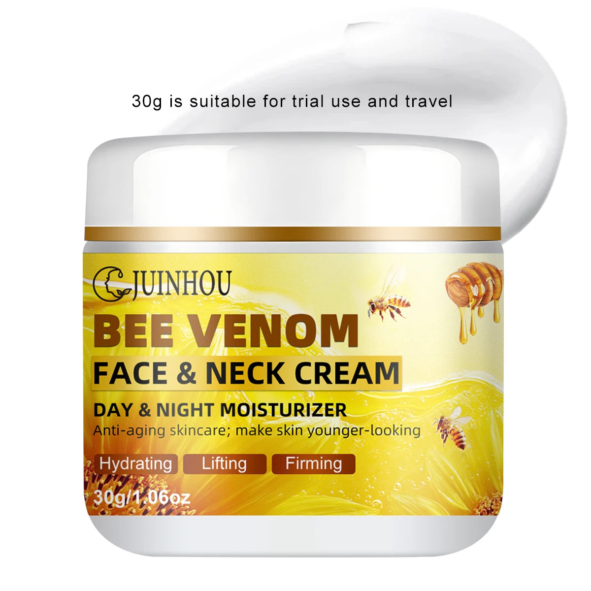 JUINHOUBee Venom Face Cream Lmproves Skin Texture and Soothes Skin Lighten Dark Spots Deep Hydration Suitable for All Skin Types