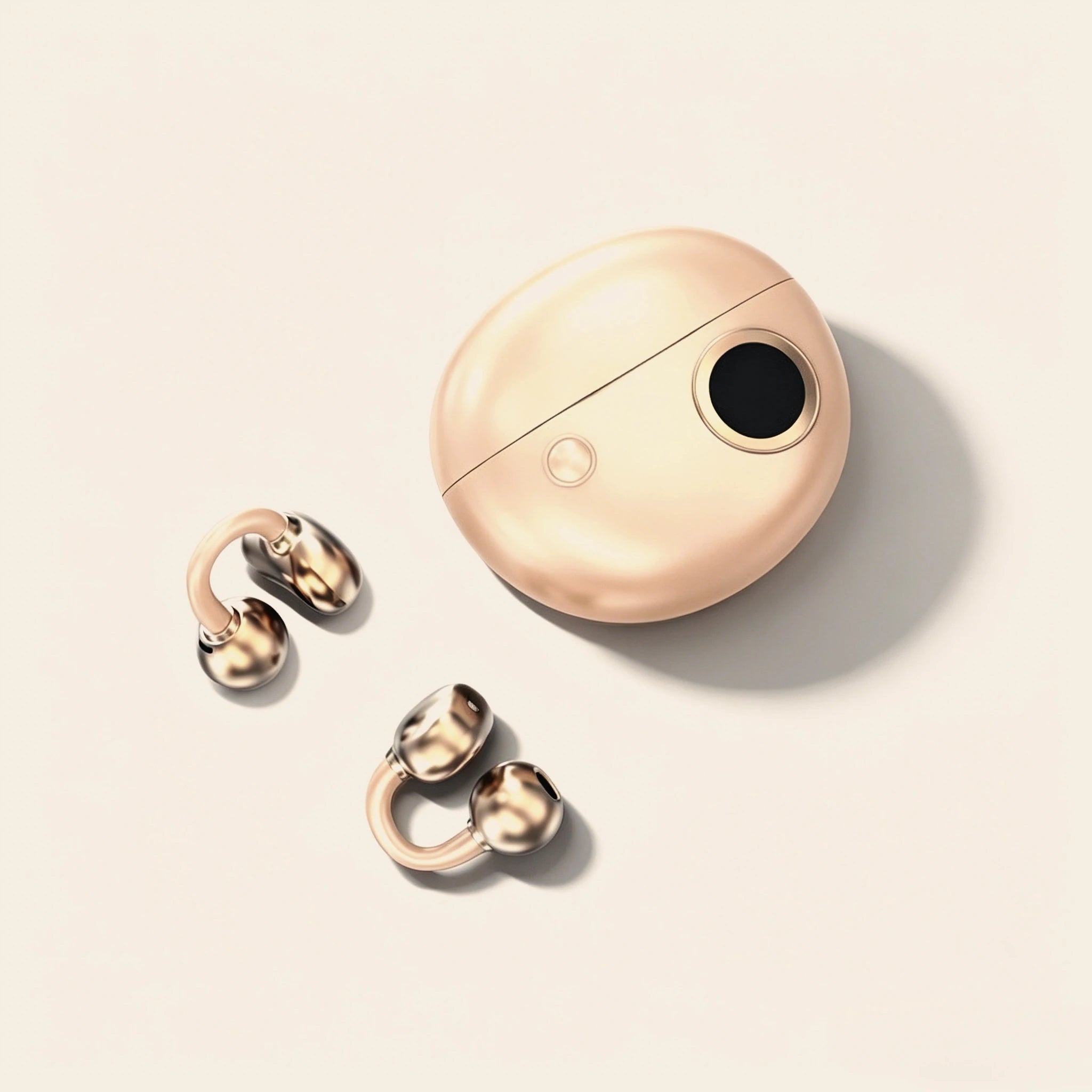 Portable Clip-on Earphones Wireless Bluetooth 5.3 Earbuds Hi-Fi Sound Super Long Battery Life Digital Display Noise Reduction