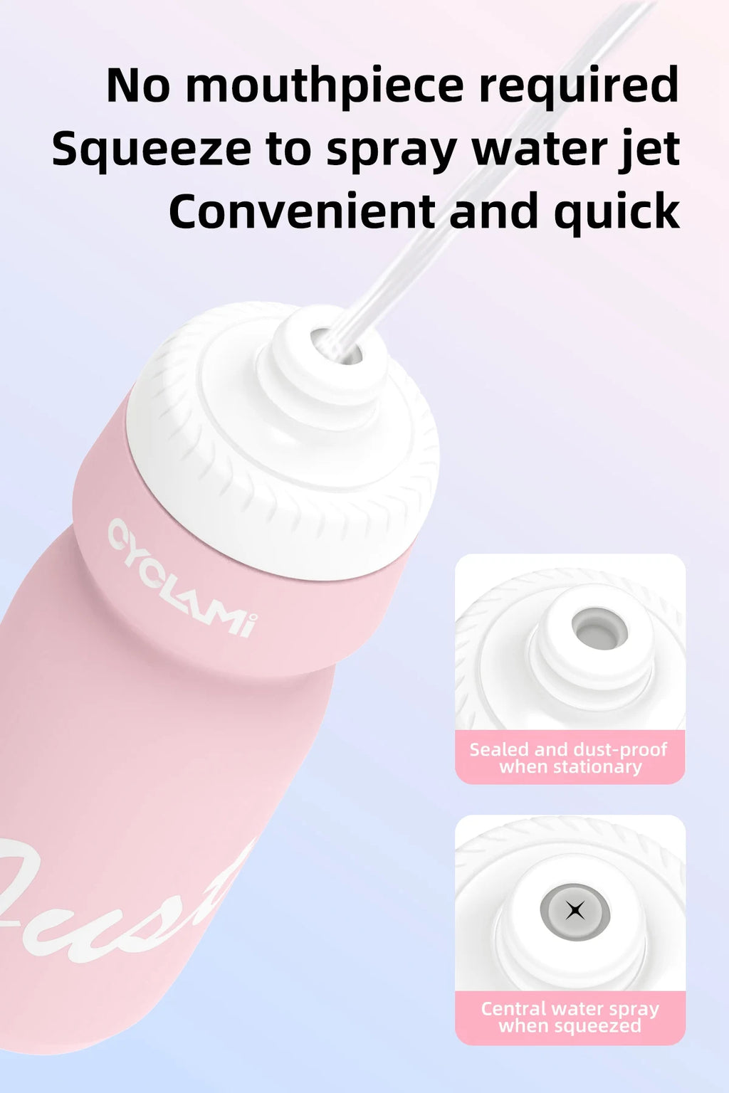CYCLAMI Cycling Water Bottle 650ml Ultra Light Leak-proof Squeezable Camping Hiking Sports Bicycle Kettle Rapha 750ml Kettle