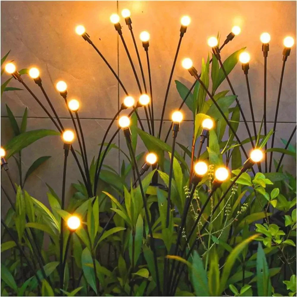Solar Firefly Garden Lights Waterproof Outdoor LED Pathway Lights for Lawn Yard Landscape Decoration