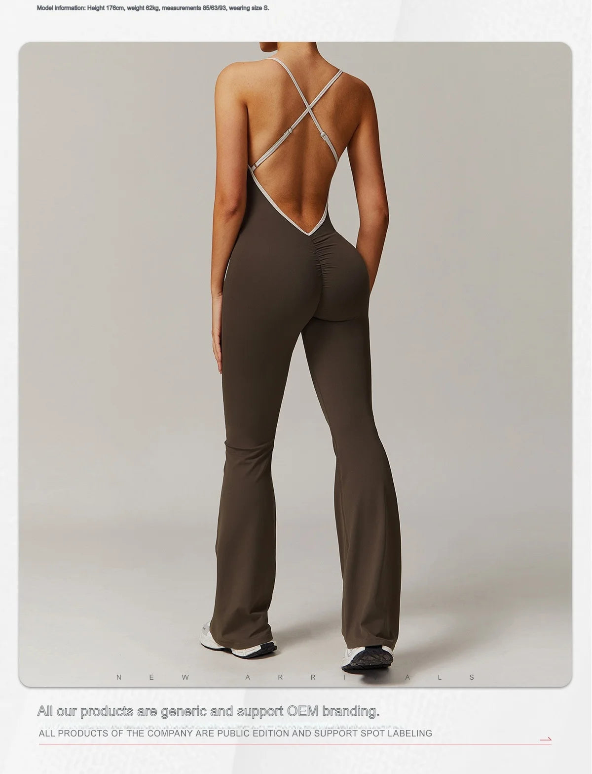 Yoga Set Sexy Backless One-piece Female Rompers Quick Dry Dance Workout Flared Pant Jumpsuit Women Gym Running Training Bodysuit