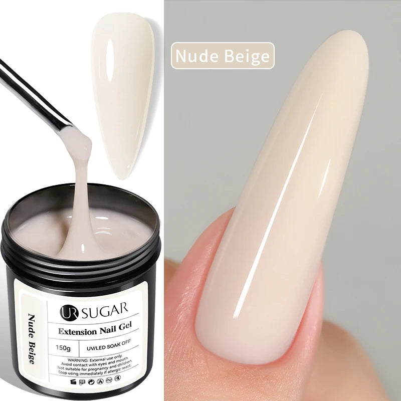 UR SUGAR 150g Soft Pink Quick Builder Nail Gel 6 IN 1 Acrygel For Nails Extension Constuction Self Leveling Soak Off UV LED Gel