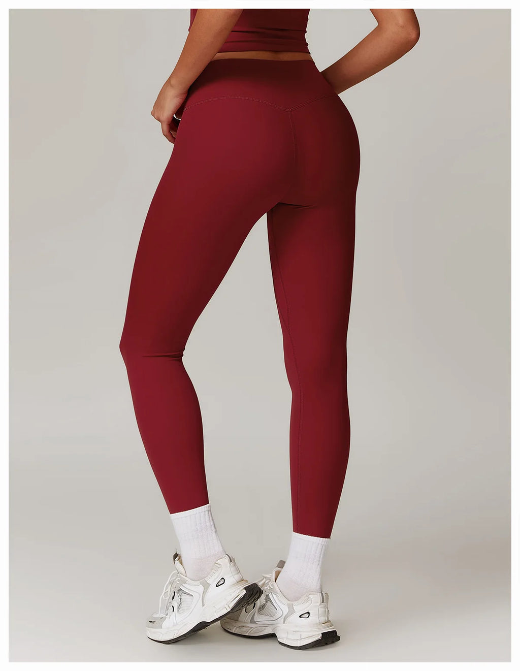 Women's High Waist Yoga Leggings Workout Pants Nylon Spandex Solid Gym Fitness Activewear