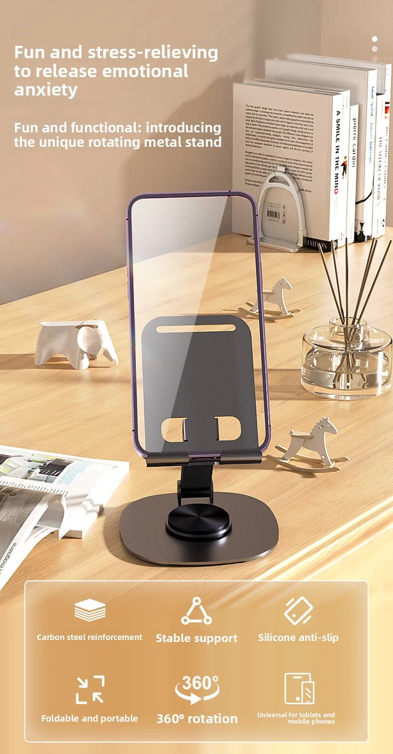 360° Rotation Portable Tablet Holder For iPad iPhone 15 Xiaomi Folding Lazy Desktop Live Mobile Phone Stand Mount Bracket