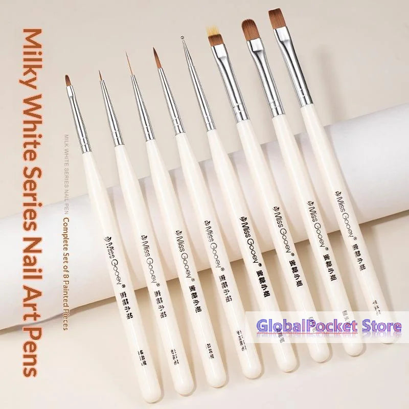 Nails Art Liner Brush Elongated Lines Drawing Painting Nail Design Pen UV Gel 3D Carving Brush Professional Manicure Salon Tool
