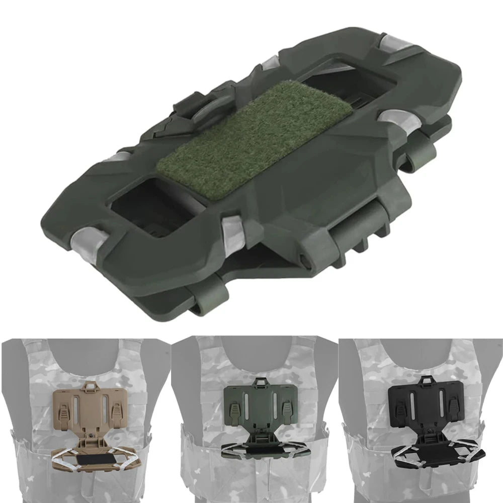 Tactical Admin Phone Platform Molle Cell Phone Holder Carrier Phone Mount with H Harness Strap Shoulder Harness for Screen Size