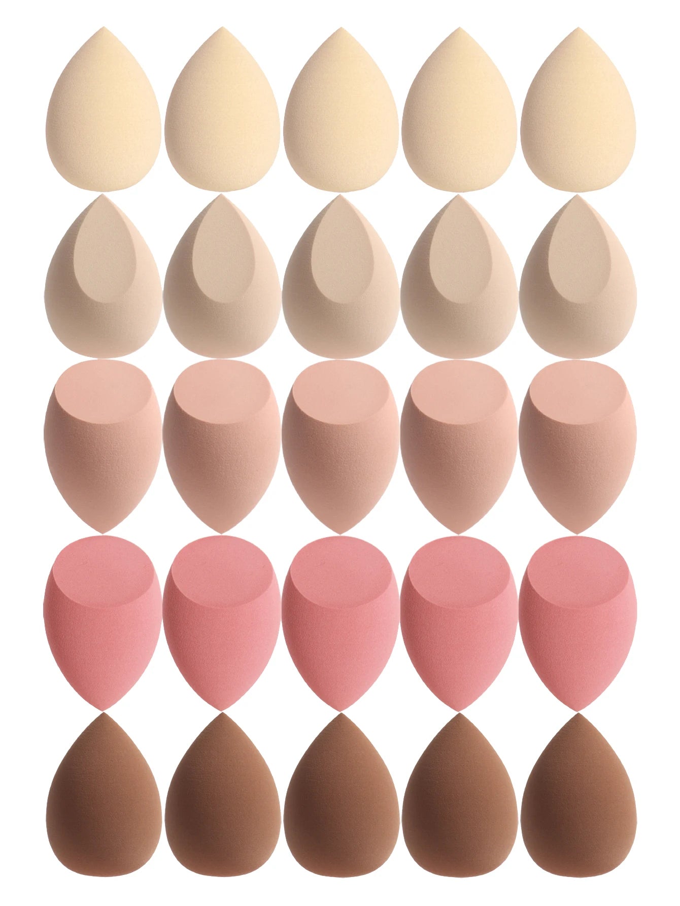 25 Beauty Eggs (Makeup Sponges), Foundation Makeup Mixed Beauty Sponges, Flawless Application for Liquid, Cream and Powder, Multi-Color Makeup