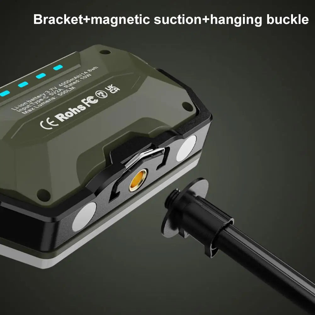 Camping Lights LED Rechargeable Magnetic Spotlight Adjustable Bright Camping Flashlight For Hiking Fishing Tent Outdoor Power
