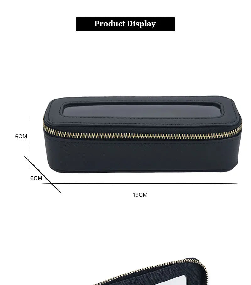 Custom Genuine Leather Travel Cosmetic Bag Set Colorful Classic Saffiano Portable Travel Clear PVC Cosmetic Bag TPU Wash Bag