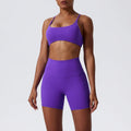 Summer Two Pieces Short Sets Women Workout  Bra Set Quick-Dry Yoga Clothing Sports Tracksuit Female Fitness Gym Suit Women