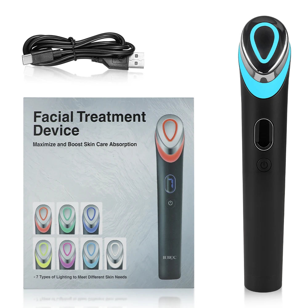 7 Color Galvanic Microcurrent Beauty Device High Frequency Vibration Face Massager Ems Neck Eye Lift Wrinkle Removal AU