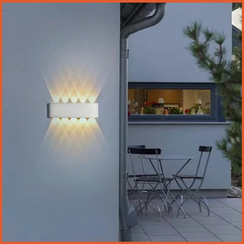 Waterproof Outdoor LED Wall Light for Garden Patio Balcony Warm White Weatherproof