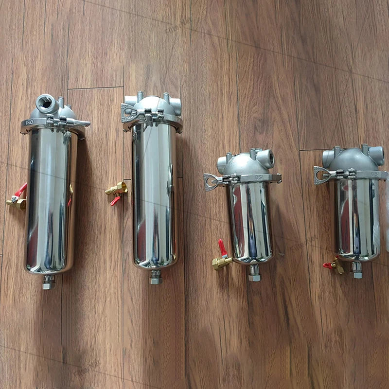 5 Inch Prefilter 304 Stainless Steel Hot Water Filter Housing DN15 DN20 DN25 for High Temperature High Flow Water Filter Housing
