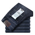 Men Fashion Straight Jeans Men 2026 New Stretch Slim Fit Pants Comfortable Soft Business Denim Trousers Male Brand Clothing