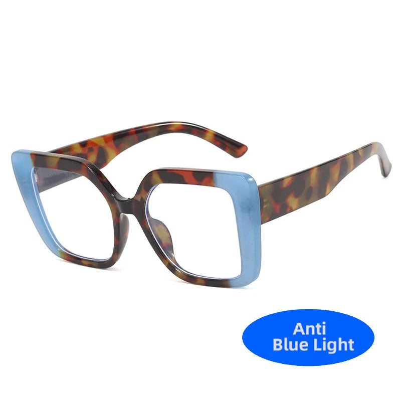 Oversized Square Frame Classic New Fashion Glasses Women Men Luxury Brand Designer Computer Games Anti-Blue Light Eyewear Unisex