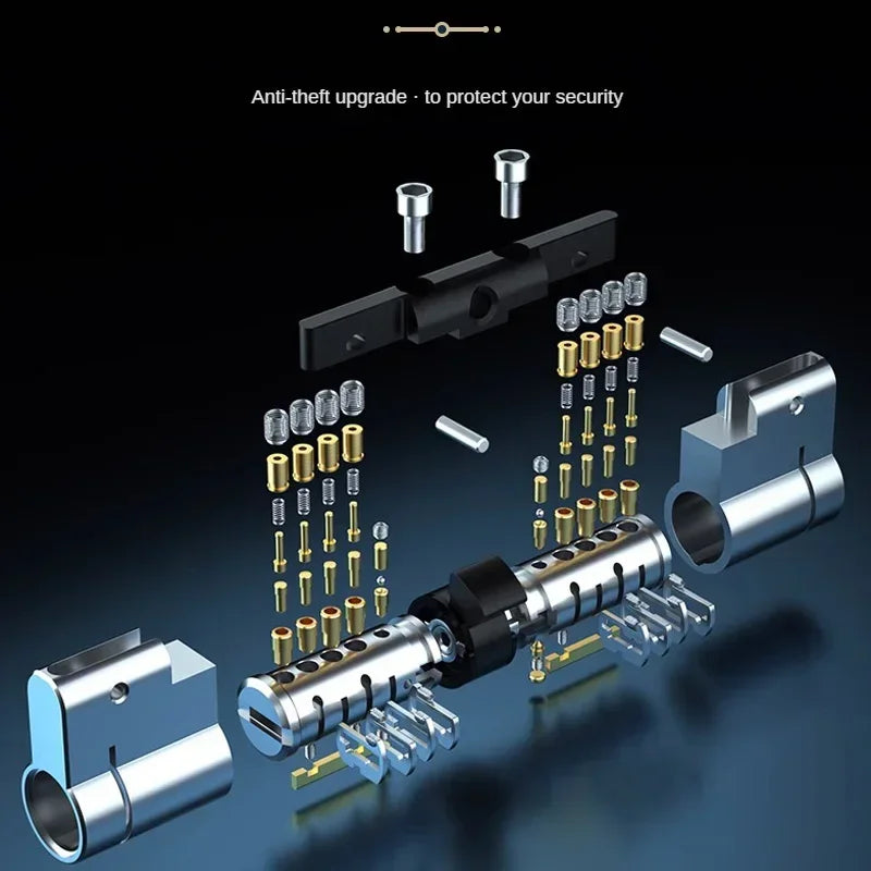 65-130MM High Quality European Standard Lock Cylinder,Super C-Level Anti-Theft Door Lock Cylinder,Household Copper Lock 8 Keys