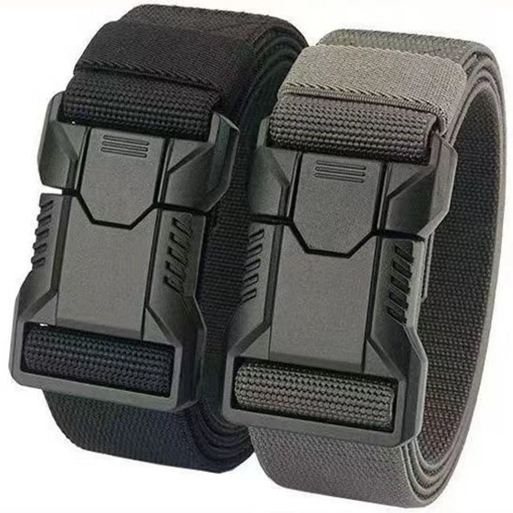 Nylon Tactical Belt Men Automatic Buckle Quick Release Military Belt Outdoor Casual Workwear Training Pants Heavy Duty Web Belt