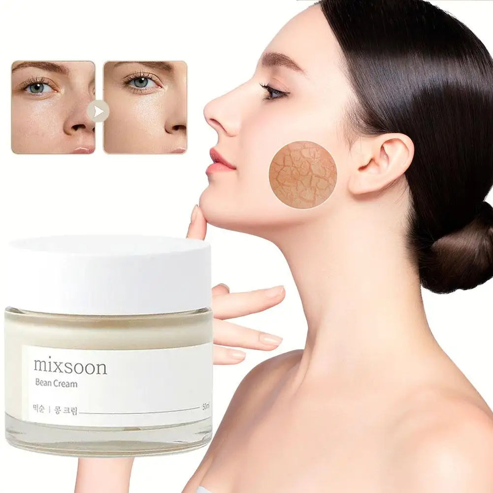 Mixsoon Bean Essence & Cream - Repair Damage Anti-aging Fade Spots Thick And Moist Moisture Mild and Smoothing Korean Skincare