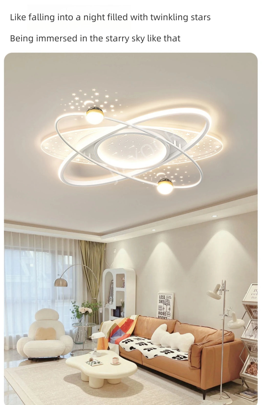 Modern LED Chandelier Light Luxury Starry Sky Home Decor Living Children's Room Bedroom Lamp Indoor Lighting Kids’ Pendant Light