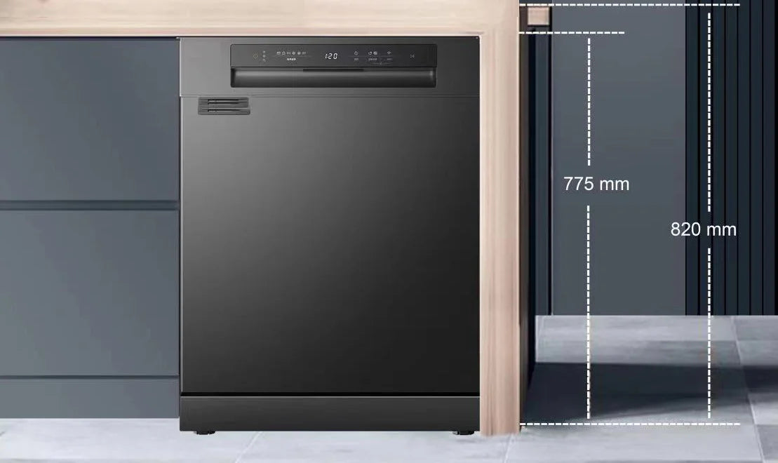 Freestanding Dishwasher, 12 Place Settings, Kitchen Dishwasher, Quiet 44dB Electric Home Appliance, 590 x 600 x 845 mm