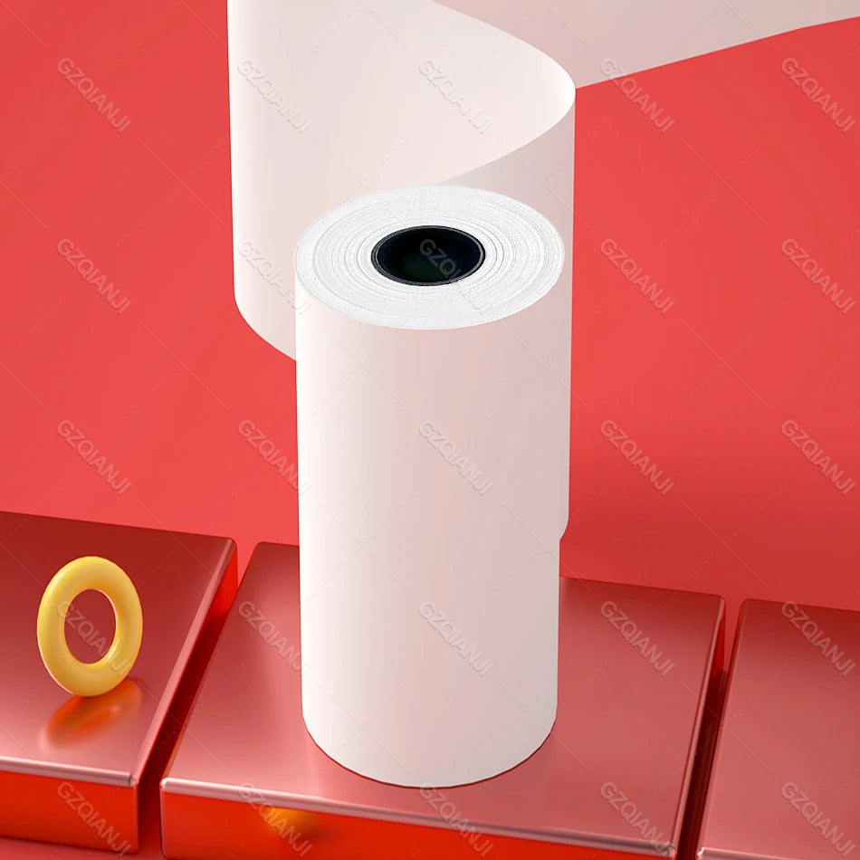 80mm Width Non-Adhesive Thermal Printer Paper for Pos Receipt Maker Black on White Printing 3 Rolls Suitable Notes List Photo